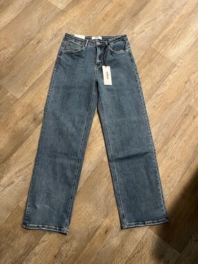 Mica Denim Super High Rise Loose Fit Straight Jeans